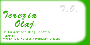 terezia olaj business card