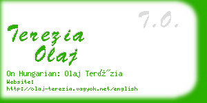 terezia olaj business card